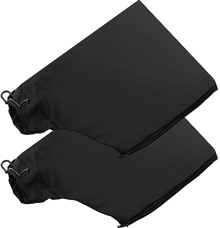 ECSiNG Lot de 2 sacs à poussière pour scie à onglet modèle 255 avec fermeture éclair et support métallique pour une élimination facile de la poussière à l'intérieur - 22 x 15,5 cm - Noir