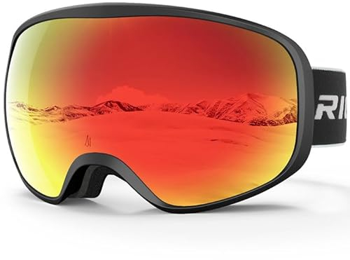 RIOROO Ski Goggles, Skiing Goggles For Snowboard Jet Snow 100% UV Protection, Anti-glare Ski Goggles Dual Lens For Women Men Youth OTG Over Helmet Compatible, Skiing Snowboarding Cycling Motorcycle