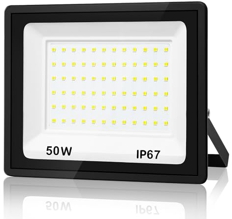 YZYFACAI Projecteur LED Extérieur 50W,5000LM Spot LED Extérieur,IP67 Etanche Super Lumineux Eclairage Exterieur,7000K Éclairage mural d'extérieur pour Jardin, Patio, Garage