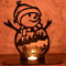 Schneemann Teelichthalter personalisierte Merry Christmas Weihnachten Kerzenständer,Kerzenhalter Tischdeko Deko,Weihnachtsdekoration mit Namen Geschenke Aus MDF Holz Idee