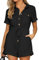 Vetinee Black Jumpsuits for Women One Piece Jumpsuit Jumpsuit Women Wide Leg Jumpsuit Dress Romper With Pockets And Shorts Black Women’S Romper Size X-Large Fits UK Size 20 - UK Size 22