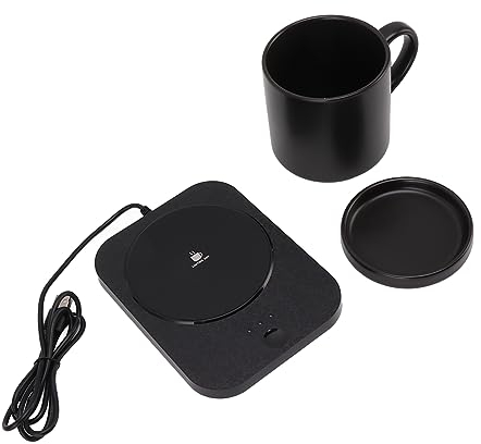 Elektrischer Tassenwärmer, USB-Stromversorgung, Tassenwärmer Für Den Schreibtisch, Tragbarer Tassenwärmer, Intelligenter 55 ℃ Konstant Warmer Getränkewärmer Mit Keramiktasse(Schwarz), Tassenwärme