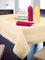 texpot Tischdecke 80 x 80 cm Sekt Atlaskante 100% Baumwolle Damast Tischtuch