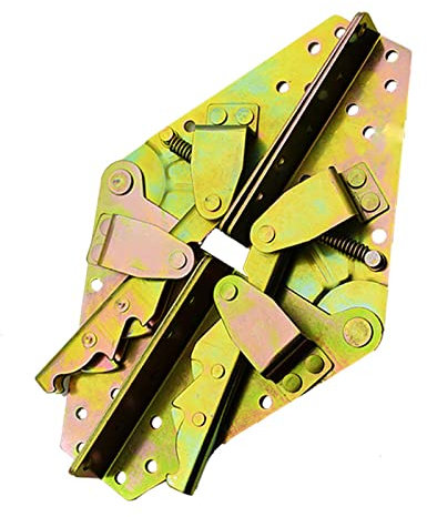 2 Stück verstellbare Möbel-Lift-Scharniere, Klappbett, Sofa, Gelenk, 3-Positionen-Winkelmechanismus, unterstützt selbstsichernde Scharniere (Color : Gold, Size : 230mm)