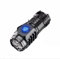 Three-eyed Monster Mini Super Bright Rechargeable LED Small Pocket Portable Waterproof Black Flashlight Torch