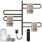 Scaldasalviette Elettrico Bagno, Rotazione di 180° Termoarredo Elettrico Bagno, per Controllo Vocale Touch/APP/WiFi, Scalda Salviette Bagno Elettrico, Scaldino Asciugamani, Basso Consumo-WiFi Black