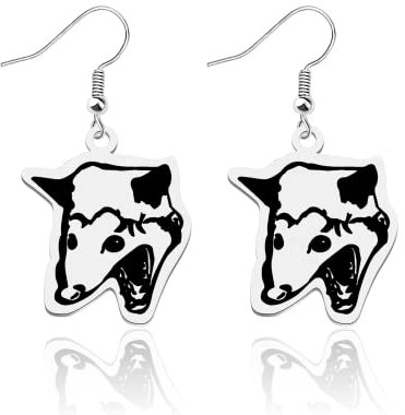 AATOP Screaming Opossum Ohrringe Trash Tier Opossum Liebhaber Geschenke Opossum Geschenke für Frauen, MENTAL