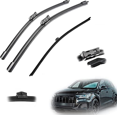 Scheibenwischer-Teile für Audi Q7 4M 2016 2017 2018 2019 2020 2021 Auto vorne hinten Scheibenwischerblätter Bürstenschneider Zubehör 26''+20''+16''