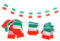 KONTONTY Italienische Flagge Bunting Italien Girlande Italien Hängen Fahnen Festival Dekoration Lieferungen