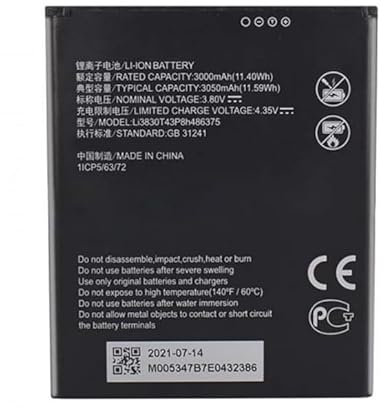 Genérico Interner Akku Li3830T43P8H486375, kompatibel mit ZTE Blade A31 / A31+ Plus