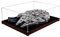 Acryl-Vitrine für Lego 75192 Millennium Falcon Bauset, transparente Vitrine, staubdichte Vitrine, kompatibel mit Lego 75192 (nur Vitrine) (flache Platzierung, Holzsockel B)