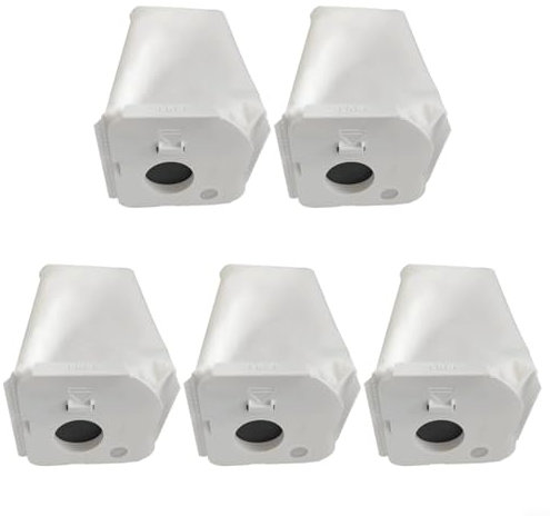 Lot de 5 sacs à poussière compatibles avec les aspirateurs Samsung VCA-ADB95B 220 W Clean Station, compatibles avec modèles VS20B/VS25C/VS28C/VCA-SAEB95
