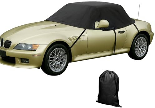 Halbgarage für BMW Z3 1995-2001, 420D Oxford Wasserdicht Outdoor Halbgarage Autoabdeckung UV-beständig Sonne Schnee Regen Staub Allwetterschutz