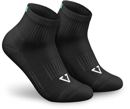 TREAZY Halbhohe Socken Quarter Socken aus Bio-Baumwolle – Schweiß und blasenfrei dank extra Lüftungskanälen und anatomischer Passform – besonders langlebig