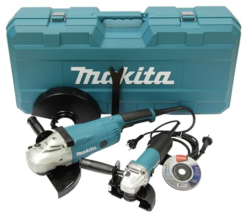 Makita DK0054G Winkelschleifer-Set, GA9020R + 9558HNR, mit Transportkoffer