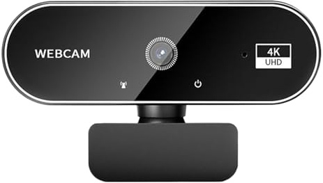 Webcam 4K - Macchina fotografica, webcam HD wireless per riunioni conferenze di Videogiochi Computer aziendali e IT presso l'ufficio 'ufficio