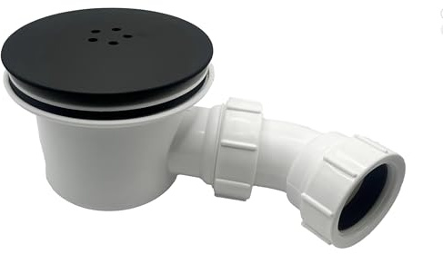 Housler Mat Black Turbo Flow Shower Tray Waste, 90mm, Easy Clean, , 1 Year Guarantee