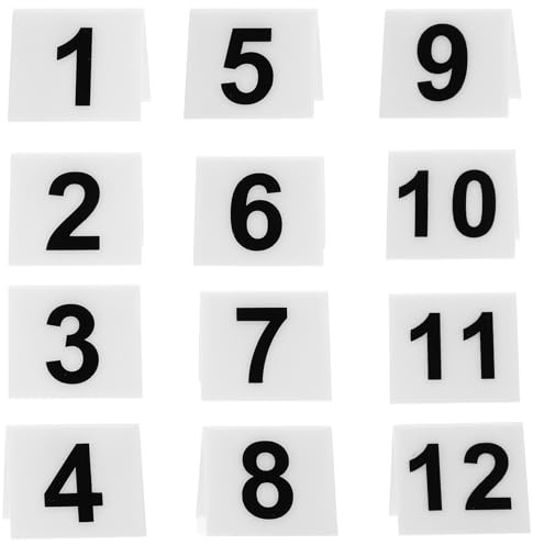 SOIMISS 12pcs Werewolf Number Plate Compact Number Marker for Detective Party Game Supplies Table Markers for Restaurant Halloween Mystery Events
