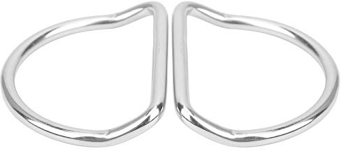 SALALIS Gebogene Tauch-D-Ringe aus Edelstahl für 2,0-Zoll-Gurtband, Langlebiges Outdoor-Zubehör Zum Tauchen, Surfen, Klettern, 2 Stück