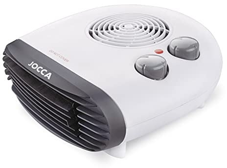 Jocca - Calefactor Eléctrico de aire caliente 2000W | Calefactor Estufas Baño | Función calor y ventilador | 2 velocidades | Antideslizante