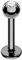 Piercingfaktor Piercing Stab Stecker Piercing Lippe Monroe Labret Ohr Tragus Helix Kugel Innengewinde Schwarz mit Kristall 1,2mm x 6mm x 3mm