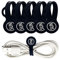 Earbuds Cord Organisers Magnetic Cable Clips Black Bookmark Whiteboard Noticeboard Fridge Magnets Keychain Headphone Cable USB Charging Cord Manager Keeper Wrap Strap 5 Pack