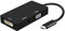 Aisens Adaptador USB-C a DVI/HDMI/VGA 15cm Negro