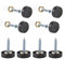 INCREWAY 20 Juegos Tornillos de Espejo, 16mm Cilíndrico Negro Acero Inoxidable Cubiertas de Tornillo Decorativas Clavos de Espejo