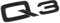 Audi 83A071803 Schriftzug Q3 Logo Schwarz Tuning Exclusive Black Edition Emblem Selbstklebend