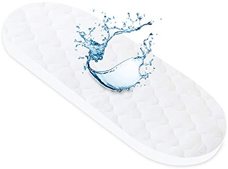 Waterproof Mattress Protector, Quilted Mattress Cover(67x30cm) for Moses Basket Mattress, Ultra Soft, White