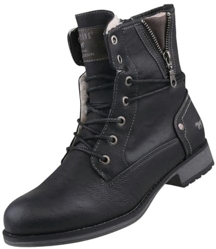 Mustang Damen Stiefeletten gefüttert Schwarz, Schuhgröße:EUR 37