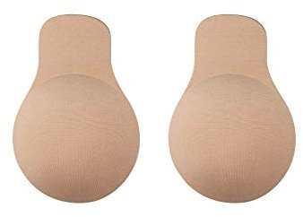 Bye Bra Reggiseno Pull-Up in Tessuto, Reggiseno Pull-Up Adesivo, Pasticcini per Il Sollevamento del Seno, Riutilizzabile, Reggiseno Appiccicoso, Beige, M E XL (M, m)