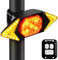 Dricar Bike Tail Light Turn Signal Lights, USB Rechargeable Waterproof LED Rear Warning Light with Wireless Remote Control, 5 Lights Mode Bicycle Indicators