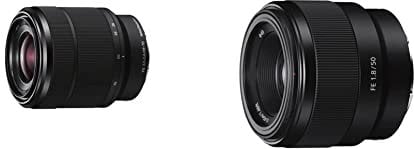Sony SEL50F18F.SYX Objetivo Fijo (FE 50 mm, F1.8), Solo Objetivo + Sony Fe 28-70Mm F/3.5-5.6 OSS - Objetivo para Sony (Distancia Focal 28-70Mm, Apertura F/3.5-36, Zoom Óptico 2.5X)