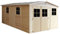 Holz Gartenschuppen MIT IMPRÄGNIERTEM Boden - Abstellkammer mit Fenstern - H226x516x324 cm/15 m² Naturholz-Shiplap-Schuppen - Gartenwerkstatt - Fahrrad- Geräteschuppen TIMBELA M337+M337G
