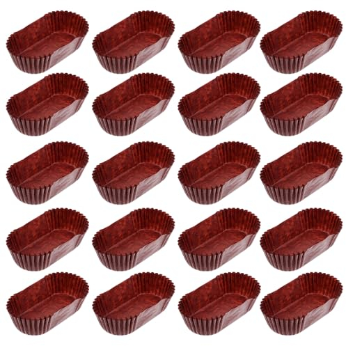 DOITOOL 1000 pcs Mini Loaf Tin Liners Straight Baking Paper Mini Loaf Cake Cases, Disposable Chocolate Rectangular Baking Cups for Cupcakes Breads Muffins and Candies