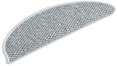 Tidyard 15 STK. Stufenmatte Selbstklebend Treppenmatten Stufenmatten Treppenschutz Treppenmatte Treppenteppich Treppenschoner Sisal-Optik Blau 65x25 cm