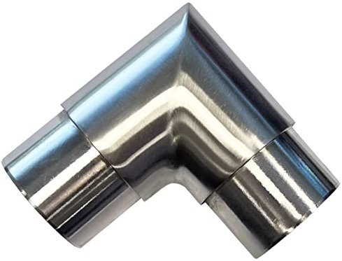Geländer Eckbogen V2A Bogen 90 Grad Rohr 42,4x2mm Edelstahl Steckfitting Ecke
