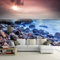 YXTSmurals Sonnenuntergang Ozean Felsen Fototapete 3D Effekt 3D Panorama Wandbild Selbstklebende Wandtapete Wohnzimmer Kinderzimmer Wanddeko Tapete Art Poster Tv Hintergrund Wandbilder