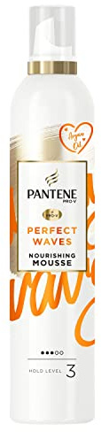Pantene Hair Mousse for Curly Hair, Perfect Waves Heat Protection Spray with Argan Oil, 6 x 200 ML, Frizz Ease Nourishing Curly Hair Products For Soft and Shiny Definition, Non Sticky, VALUE PACK