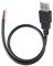 YSJJZRL USB 2.0 maschio/femmina a filo scoperto cavo a estremità aperta 5V 2 core alimentazione treccia riparazione stagno sulla coda cavo cavo fai da te (0,3 m,USB maschio)