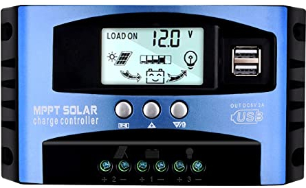 Diymore Controller di Carica Solare 100A,Controller di Carica del Pannello Solare da 12V/24V(MPPT + PWM),Regolatore Della Batteria del Pannello Solare.