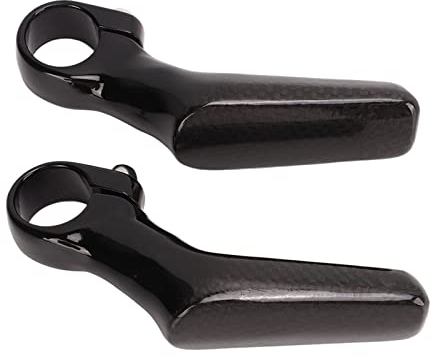 MTB-Lenkerstangen, 1 Paar Kohlefaser, 3K, L-förmig, Ergonomisches Design, Straßenlenkerstangen Für 22,2 Mm Fahrradlenker(Licht)