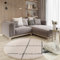 MY-RUG Teppich Shaggy Luxe Rund Creme Weiß 150 cm - Wohnzimmer Hochflor rutschfest Flauschig Weich Moderne Einfarbige Muster Schlafzimmer Skandi Rauten Muster