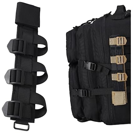 ACEXIER Taktisch Molle Messer Shealth Adapter Befestigung Adapter Pack Rucksack Cinch Fasten Strap PALS Camping Jagdzubehör (Black)