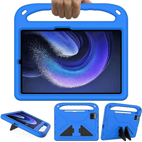 GOZOPO Niños Funda para Xiaomi Pad 6 / Xiaomi Pad 6 Pro Tablet 11 Pulgadas, a Prueba de Golpes Carcasa con Cubierta de Soporte Funda para Xiaomi Pad 6 / Pad 6 Pro 11 - Azul