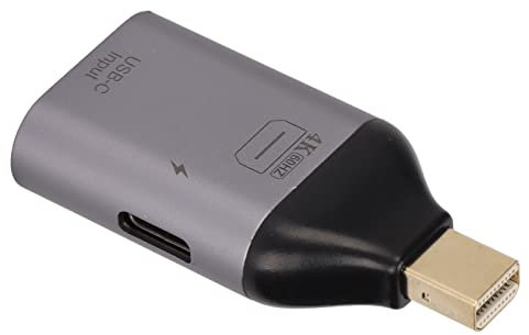 USB C to Mini Displayport,4K@60Hz USB C Female to Mini Displayport Male Adapter Converter & PD Power Adapter,for Mobile Phone PC Projector Monitor