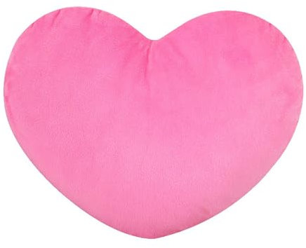 CUSROS Morbido cuscino a forma di cuore, grazioso cuscino decorativo a forma di cuore, colore rosa acceso, cuscino per dormire, per divano, letto, per fidanzata, San Valentino, regalo di Natale, rosa,