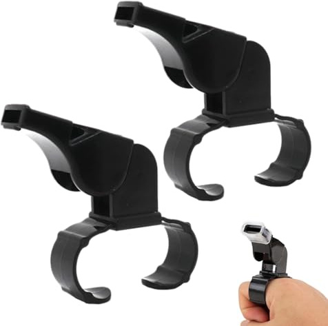 2Pcs Finger Grip Whistles,Handheld Sport Referee Whistle Portable | Loud and Crisp Sound,for Enhanced Game Management Versatile Whistles,for Training Outdoor Camping,for Coaches,Referees