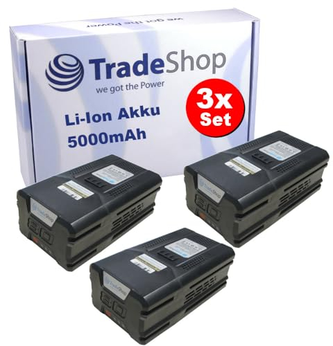 3X Li-Ion Akku 80V 5000mAh kompatibel mit Greenworks GBA80200 GBA80400 GBA80500 Kompatibel mit Remarc 82C2, KM Domus 82V, Nimbus 82V 82V430G